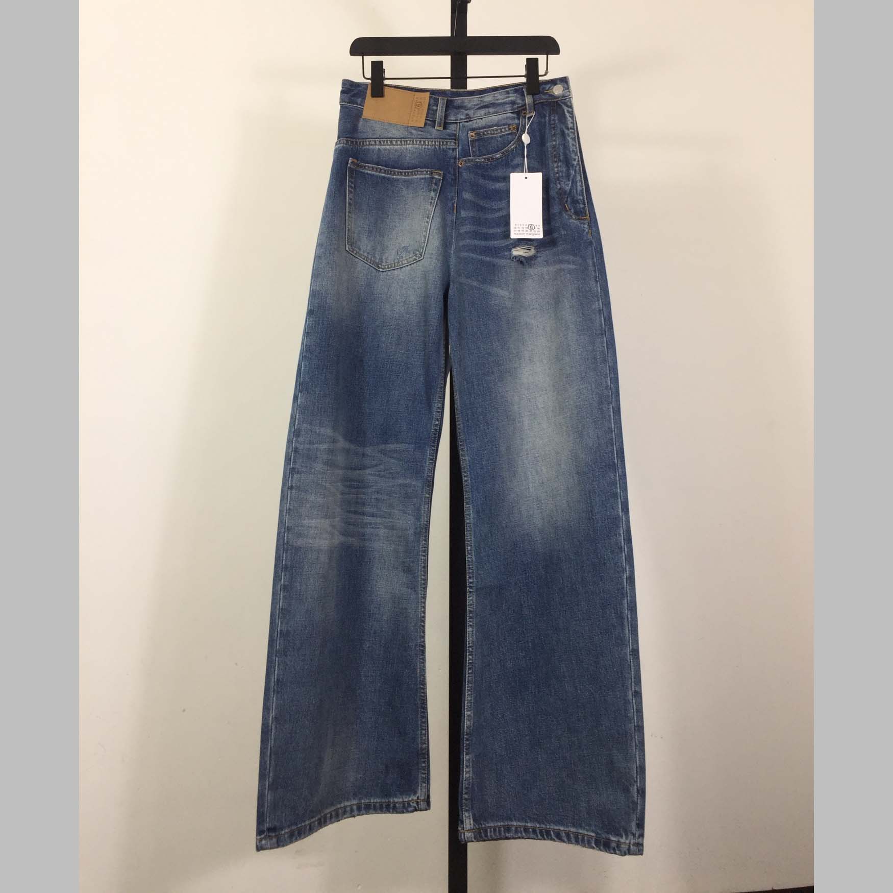 MM6 Maison Margiela Twist Wide Leg Jeans - PerfectKickZ