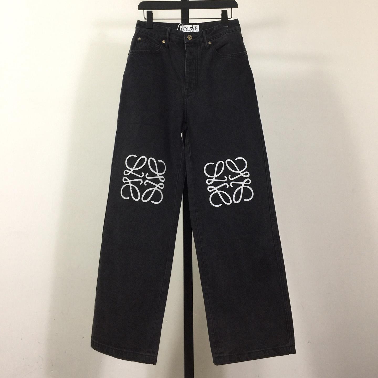 Loewe Anagram Baggy Jeans In Denim - PerfectKickZ