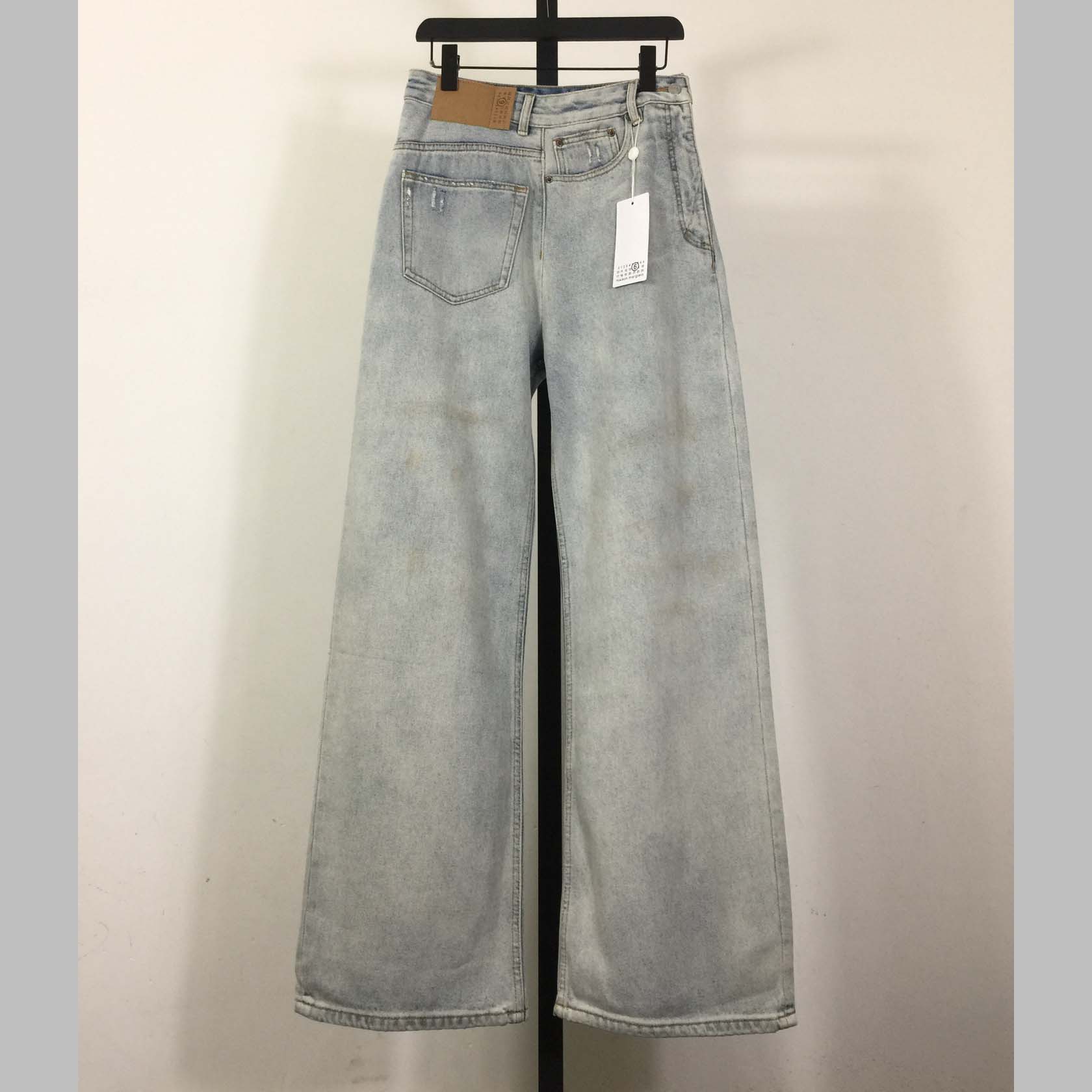 MM6 Maison Margiela Twist Wide Leg Jeans - PerfectKickZ
