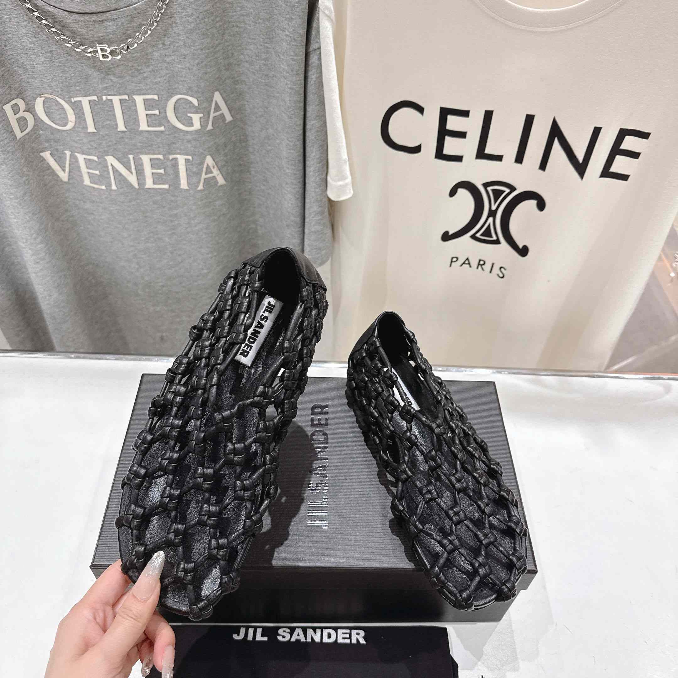 JIl Sander Knot-detail Ballet Flats - PerfectKickZ