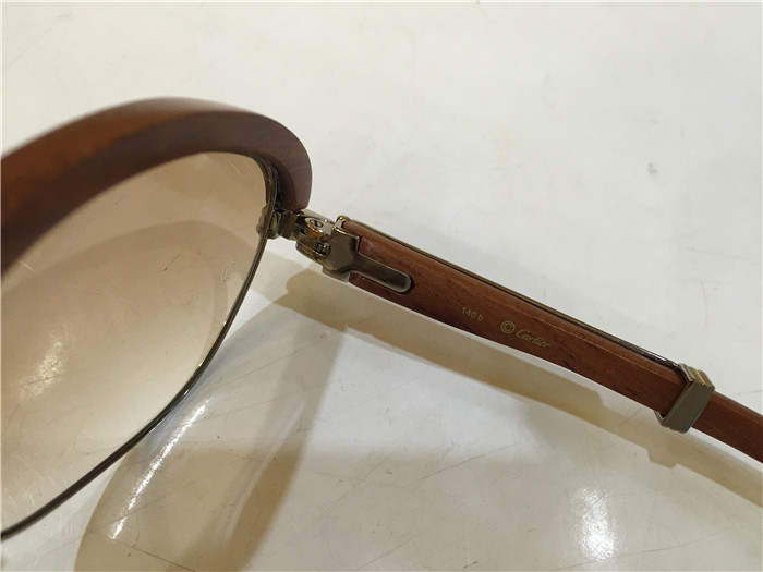 Cartier 1116679 Sunglasses In Silver Brown Gradient - PerfectKickZ