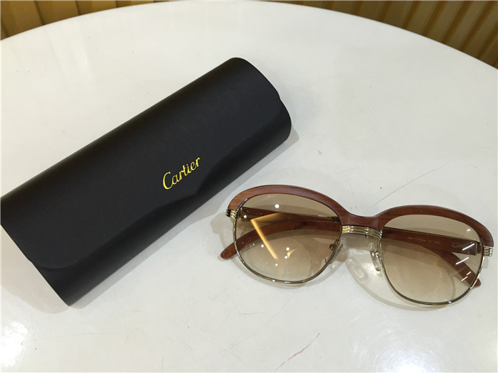 Cartier 1116679 Sunglasses In Silver Brown Gradient - PerfectKickZ
