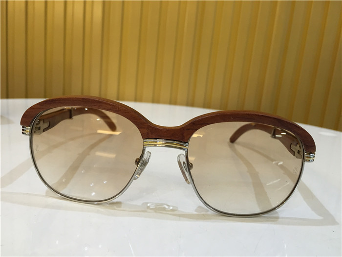Cartier 1116679 Sunglasses In Silver Brown Gradient - PerfectKickZ
