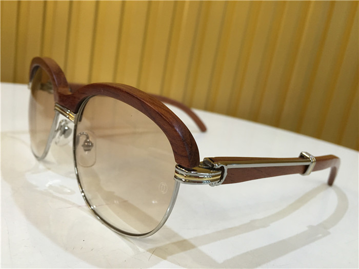 Cartier 1116679 Sunglasses In Silver Brown Gradient - PerfectKickZ