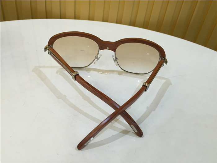 Cartier 1116679 Sunglasses In Silver Brown Gradient - PerfectKickZ