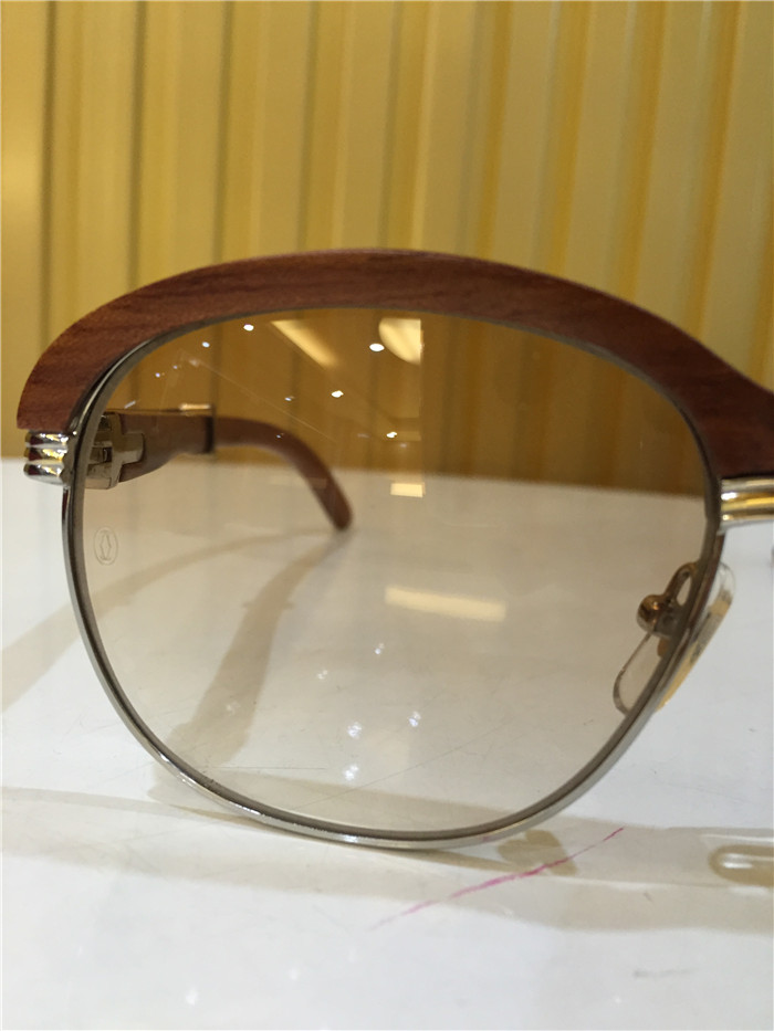 Cartier 1116679 Sunglasses In Silver Brown Gradient - PerfectKickZ