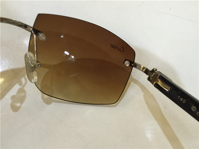Cartier 4189705 White Mix Black Buffalo Sunglasses In Silver - PerfectKickZ