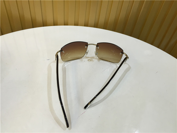 Cartier 4189705 White Mix Black Buffalo Sunglasses In Silver - PerfectKickZ