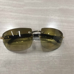 Cartier 4189705 White Mix Black Buffalo Sunglasses In Gold - PerfectKickZ
