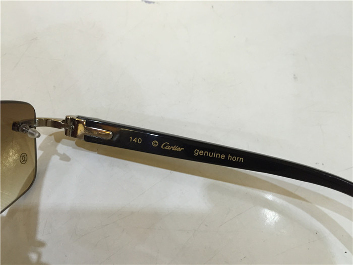 Cartier 3524012 Black Cattle Horn Eyeglasses In Silver - PerfectKickZ
