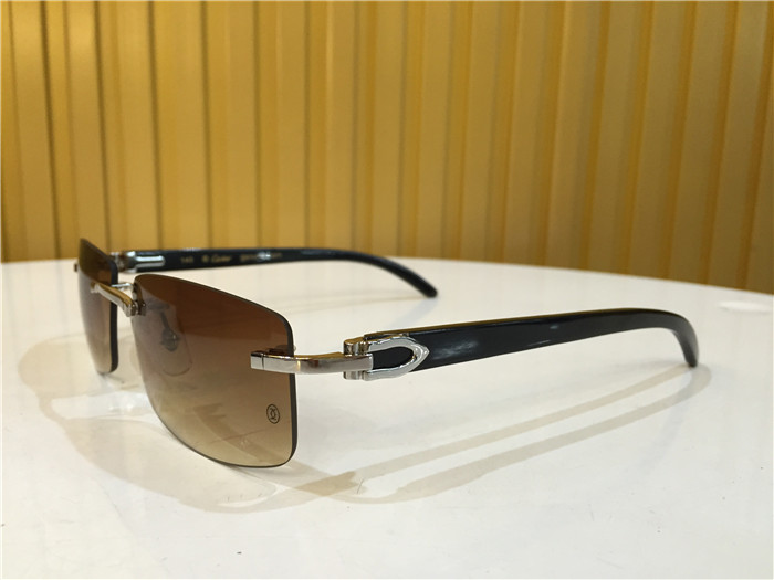 Cartier 3524012 Black Cattle Horn Eyeglasses In Silver - PerfectKickZ