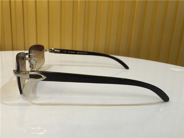 Cartier 3524012 Black Cattle Horn Eyeglasses In Silver - PerfectKickZ