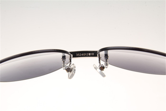 Cartier 3524012 Diamond White Buffalo Sunglasses In Silver With Grey Gradient Round Lens - PerfectKickZ