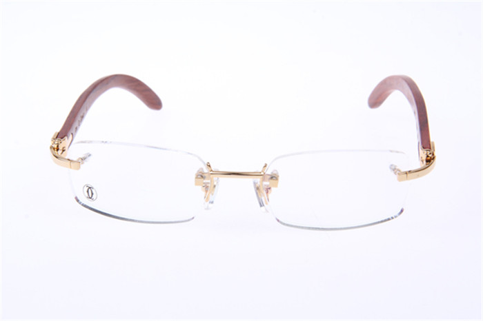 Cartier 3524013 Wood Eyeglasses In Gold - PerfectKickZ