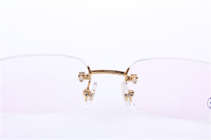 Cartier 3524013 Wood Eyeglasses In Gold - PerfectKickZ