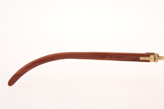 Cartier 3524012 Diamond Wood Sunglasses In Gold With Brown Gradient Lens - PerfectKickZ