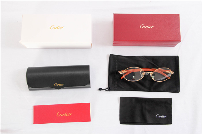 Cartier 7550178 55-22 Sandal Wood Eyeglasses In Gold - PerfectKickZ