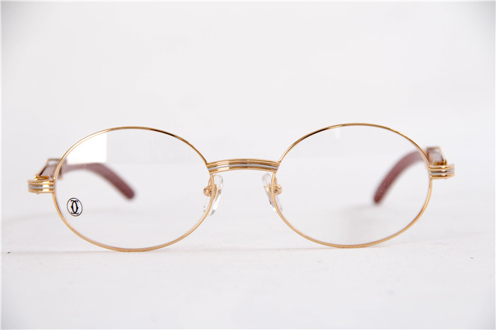 Cartier 7550178 55-22 Sandal Wood Eyeglasses In Gold - PerfectKickZ