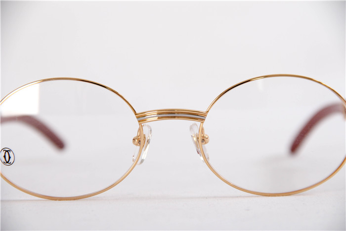 Cartier 7550178 55-22 Sandal Wood Eyeglasses In Gold - PerfectKickZ