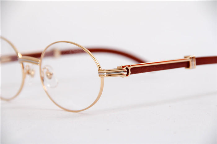 Cartier 7550178 55-22 Sandal Wood Eyeglasses In Gold - PerfectKickZ