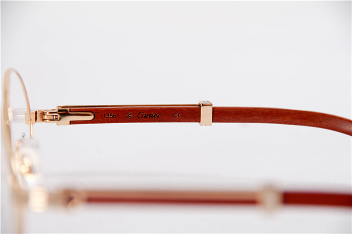 Cartier 7550178 55-22 Sandal Wood Eyeglasses In Gold - PerfectKickZ