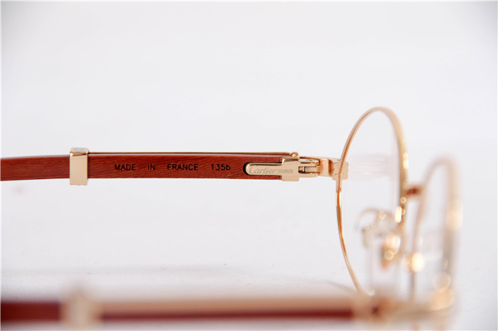 Cartier 7550178 55-22 Sandal Wood Eyeglasses In Gold - PerfectKickZ