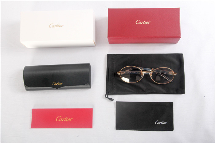 Cartier 7550178 55-22 Diamond Silver Curve Stainless Steel Sunglasses In Gold Brown - PerfectKickZ