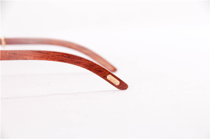 Cartier  51551348 Wood Eyeglasses In Gold - PerfectKickZ