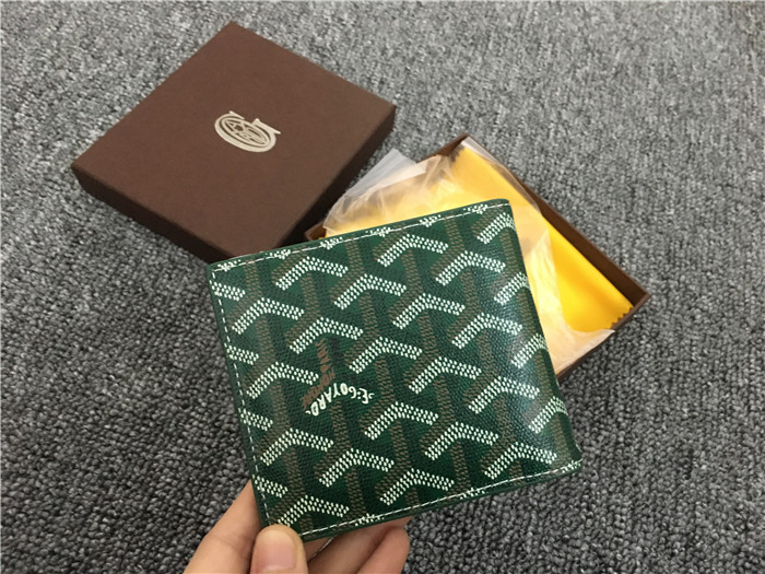 Goyard Short 6 Card Slots Billfold Wallet Green - PerfectKickZ
