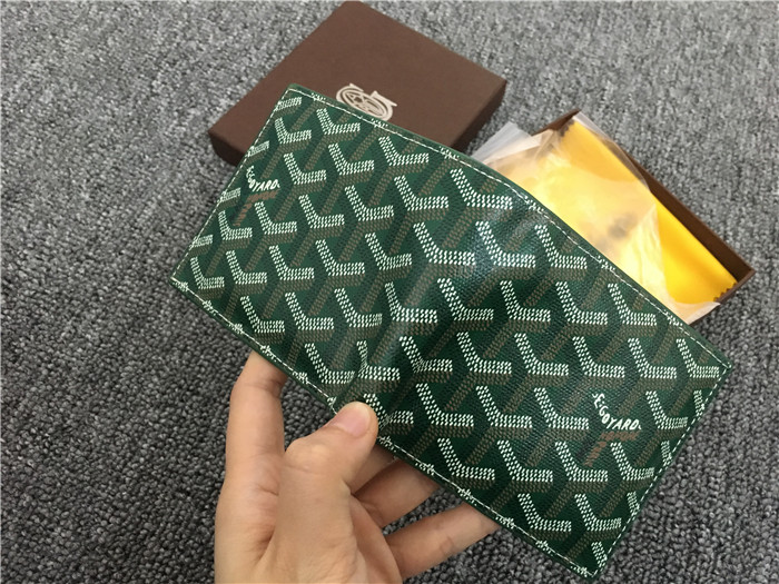 Goyard Short 6 Card Slots Billfold Wallet Green - PerfectKickZ