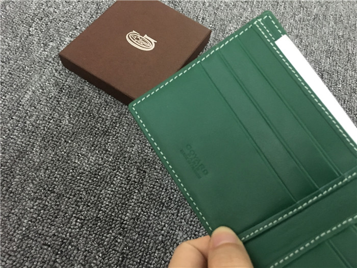 Goyard Short 6 Card Slots Billfold Wallet Green - PerfectKickZ