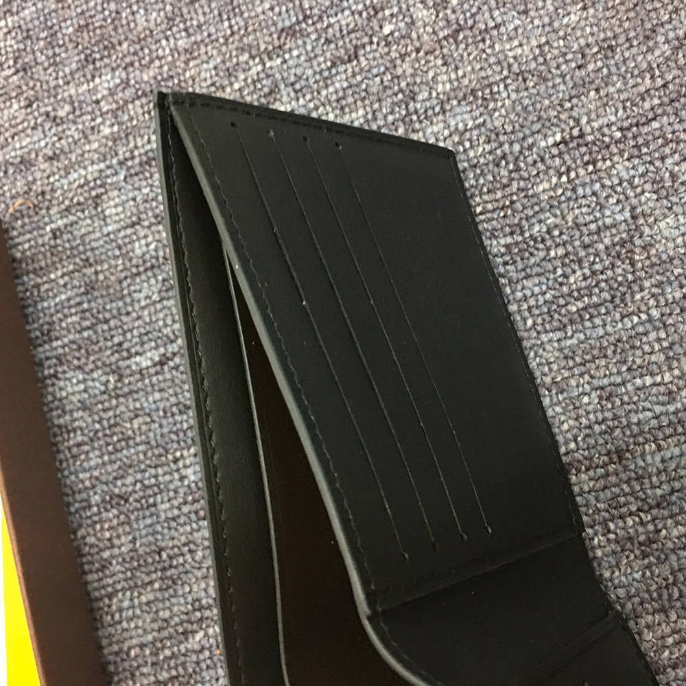 Short 6 Card Slots Billfold Wallet Black - PerfectKickZ