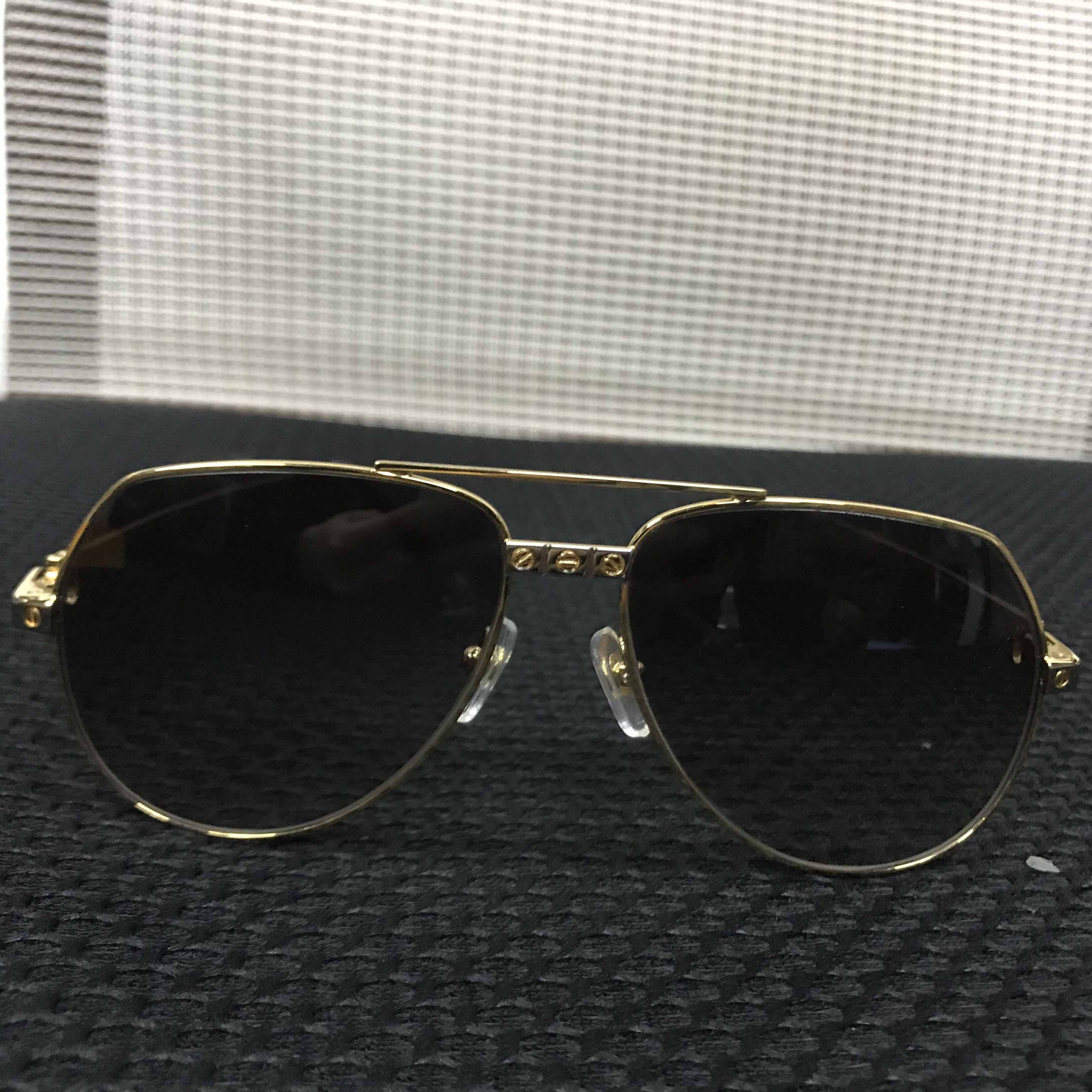 Cartier 1324912 Sunglasses In Gold Grey Gradient - PerfectKickZ