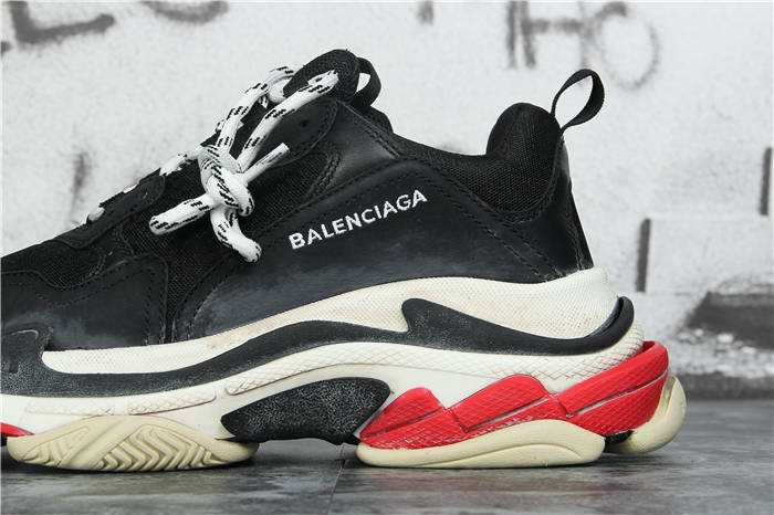 [Updated Best Version] Balenciaga Triple S Sneaker Black Red White - PerfectKickZ