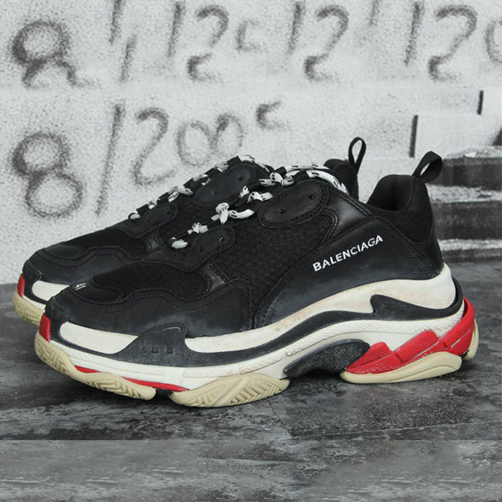 [Updated Best Version] Balenciaga Triple S Sneaker Black Red White - PerfectKickZ