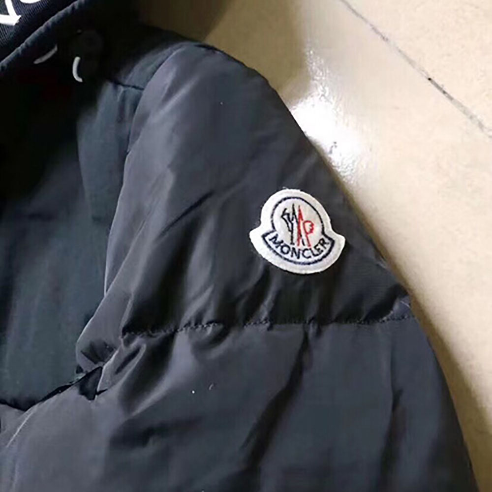 Moncler Jacket With Moncler Embroidered Ribbon Trim(Black) - PerfectKickZ