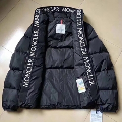 Moncler Jacket With Moncler Embroidered Ribbon Trim(Black) - PerfectKickZ