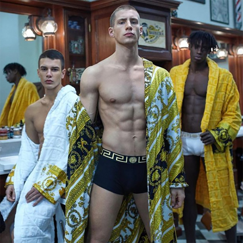 Versace Embroidered Bathrobe Yellow - PerfectKickZ