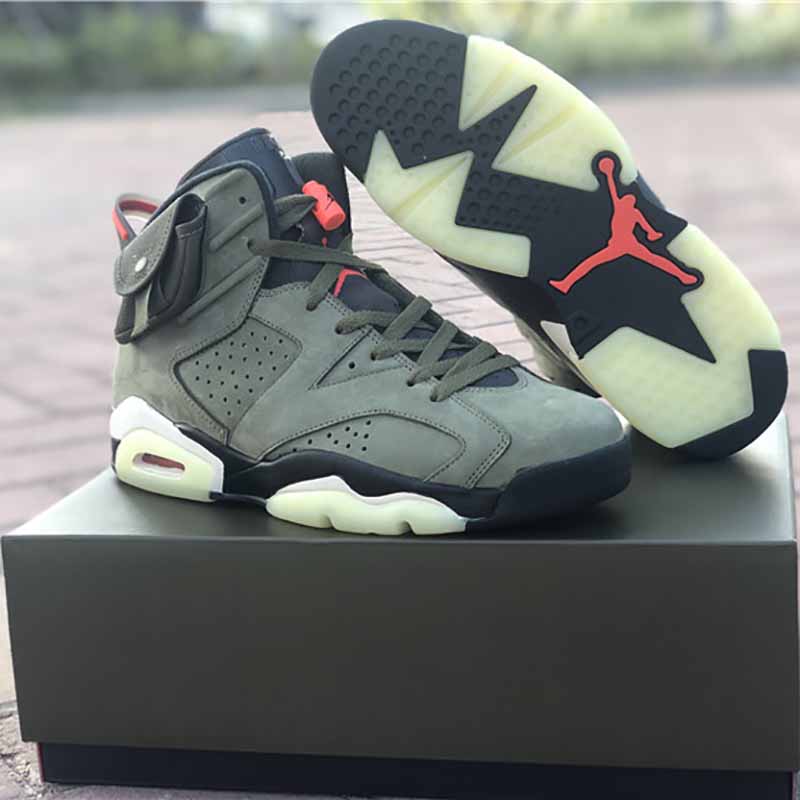 Jordan Travis Scott X Air Jordan 6 Medium Olive Cactus Jack - PerfectKickZ