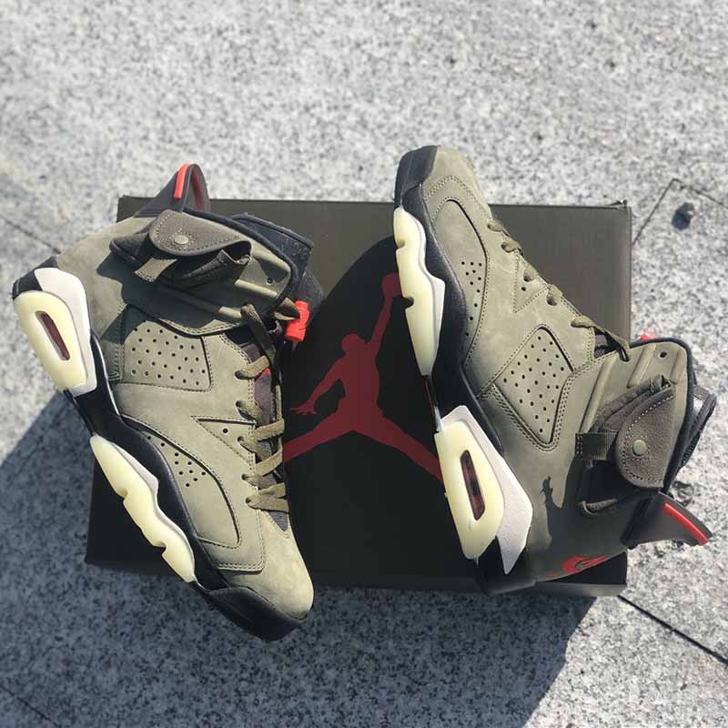 Jordan Travis Scott X Air Jordan 6 Medium Olive Cactus Jack - PerfectKickZ