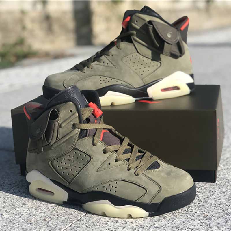 Jordan Travis Scott X Air Jordan 6 Medium Olive Cactus Jack - PerfectKickZ