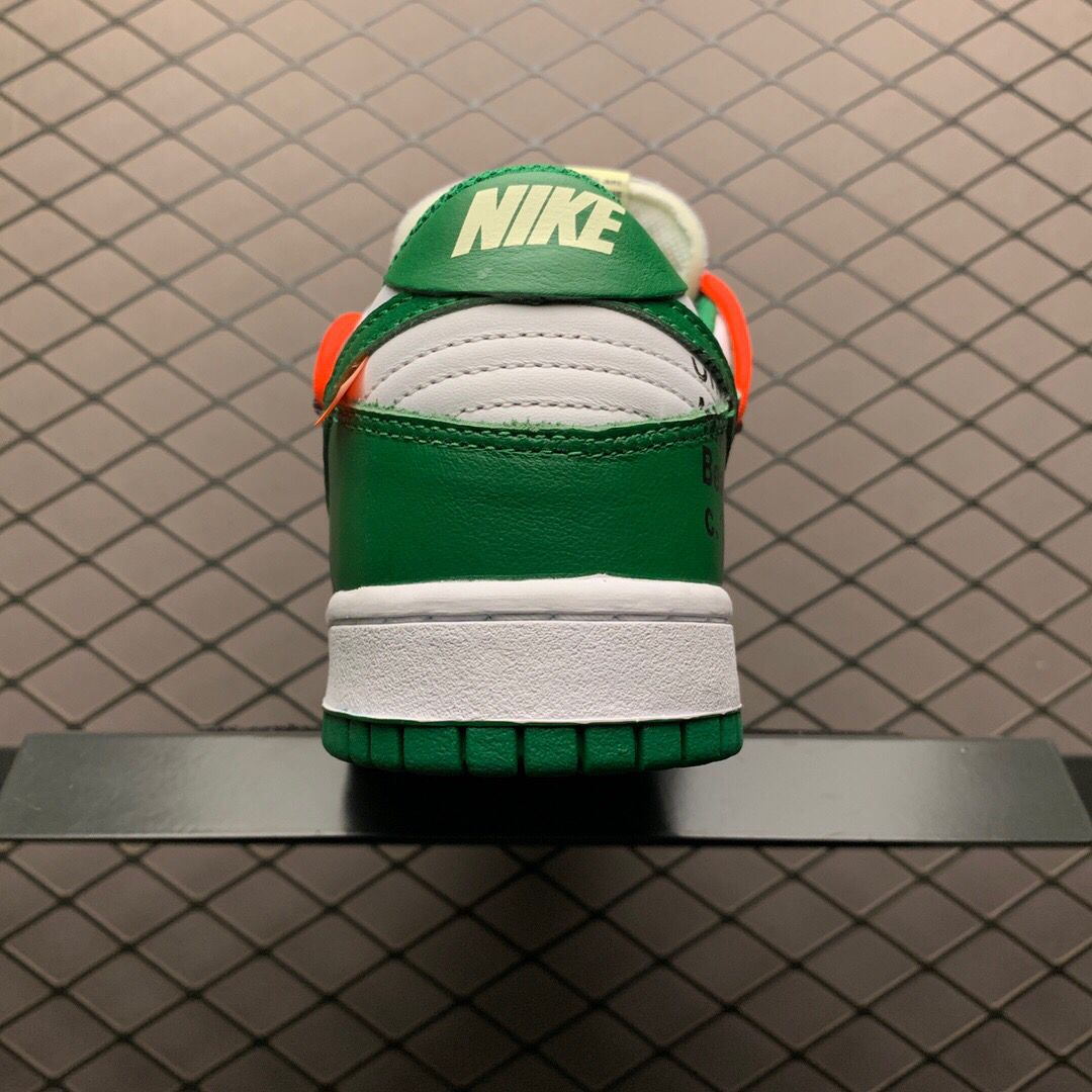 Off-White X Futura X Nike SB Dunk Low In White/Pine Green  - 