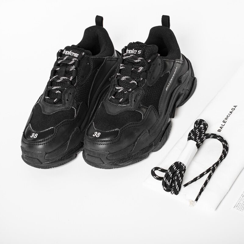 Balenciaga Triple S Trainers Black - PerfectKickZ