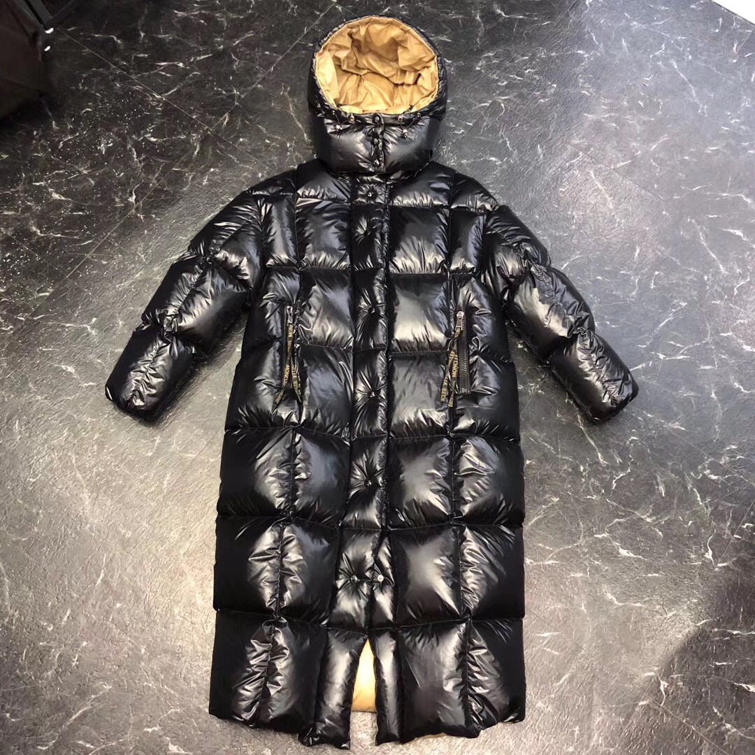 Moncler Black Long Down Jacket - PerfectKickZ