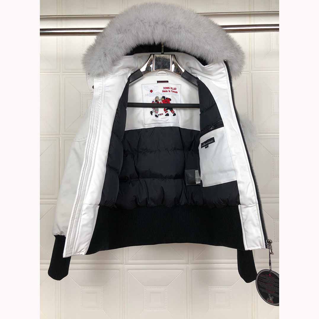 Moose Knuckles White Down Jacket  - PerfectKickZ