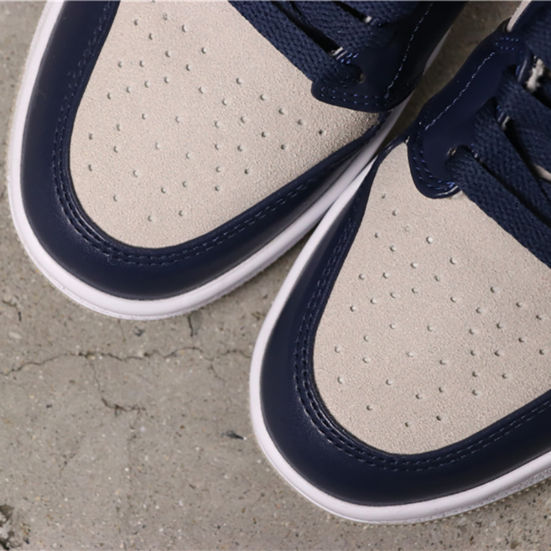 Jordan AJ1 Mid Top WMNS Navy Blue - PerfectKickZ