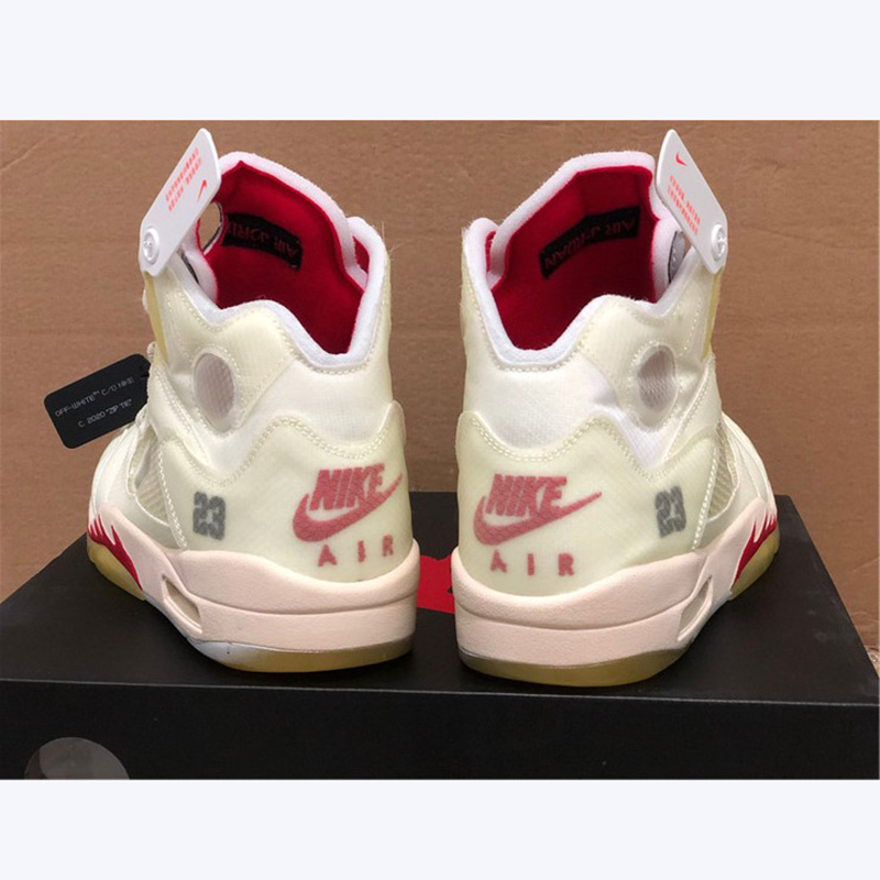 Jordan Offwhite X AJ5 White/Fire Red  - PerfectKickZ