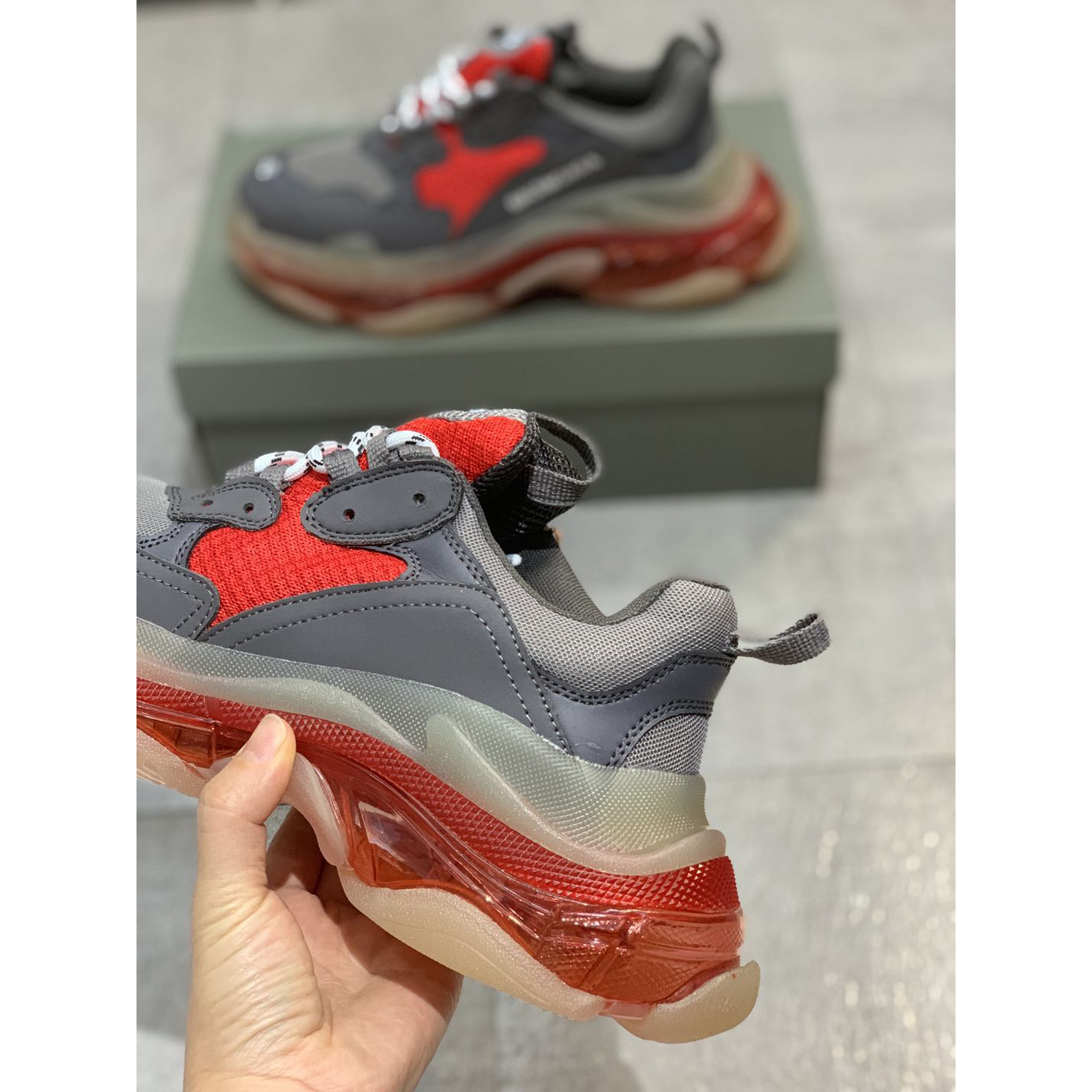 Balenciaga Triple S Clear Sole Sneaker  - PerfectKickZ