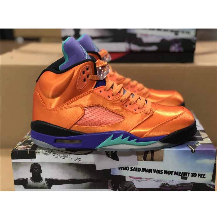 Air Jordan 5 Retro Orange Purple Green - PerfectKickZ