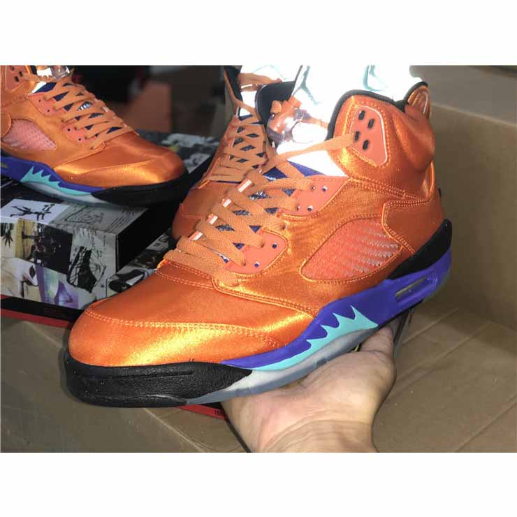 Air Jordan 5 Retro Orange Purple Green - PerfectKickZ